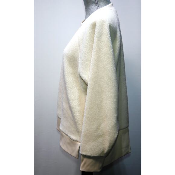 NEW RALPH LAUREN FLEECE CREW SWEATER DOUBLE SIDED ZIP CREAM MSRP $145 - M - Picture 4 of 6